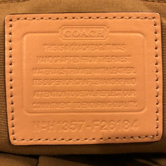 Authentic Coach Brown/Tan Payton Cora Satchel - Picture 3 of 6